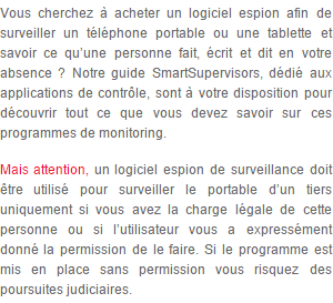 Guide du logiciel de surveillance pour mobile